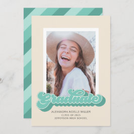 Invitación de Graduación de Foto de Retro Vibes (V