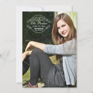 Invitación de Graduación de Foto de Sello de Gradu