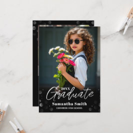 Invitación de Graduación de Foto de Sénior de Grad