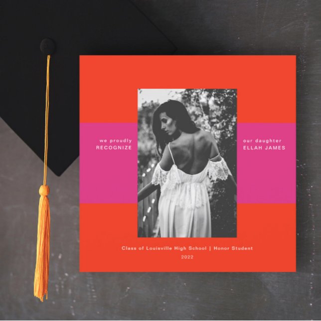 Invitación de graduación de foto de Simple Blocks  (Subido por el creador)