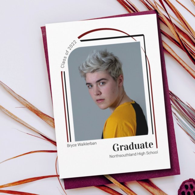 Invitación de Graduación de Foto en Línea minimali (Subido por el creador)
