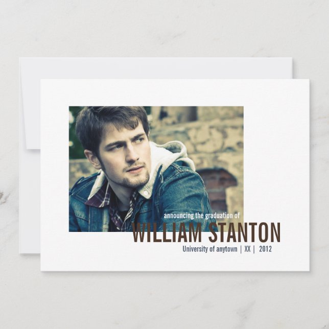 Invitación de Graduación de Foto Mod 2 (Anverso)