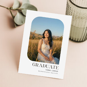 Invitación de graduación de foto moderna y trendy