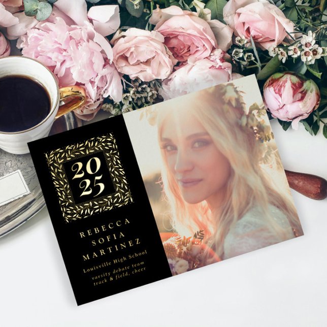 Invitación de graduación de foto natural del Boho  (Subido por el creador)