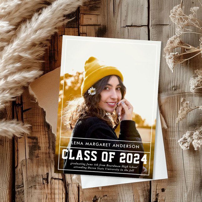 Invitación de Graduación de Foto Negrita (Subido por el creador)