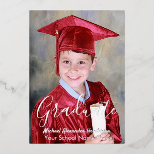 Invitación de Graduación de Foto para Niños