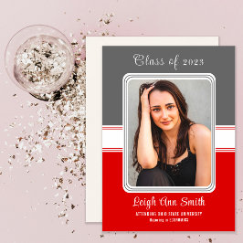 INVITACIÓN de graduación de FOTO PERSONALIZADO DE 