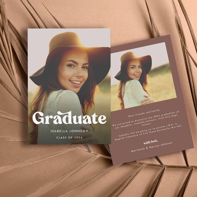 Invitación de Graduación de Foto Retro (Subido por el creador)