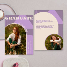 Invitación de Graduación de Foto Retro Arch Purple