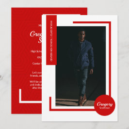 Invitación de Graduación de Foto Ultra Moderna Fot