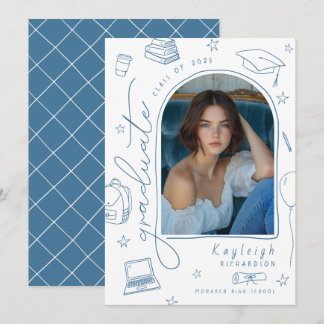 Invitación De Graduación De Fotografía De Mano Dib