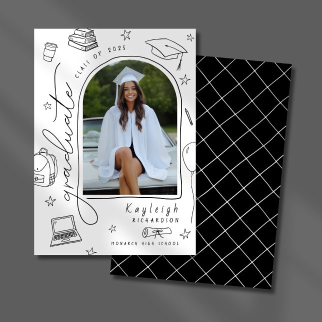 Invitación De Graduación De Fotografía De Mano Dib (Subido por el creador)