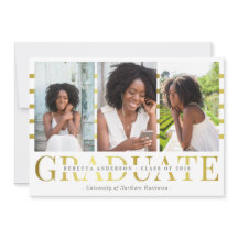 Invitación de graduación de fotografía de moda par