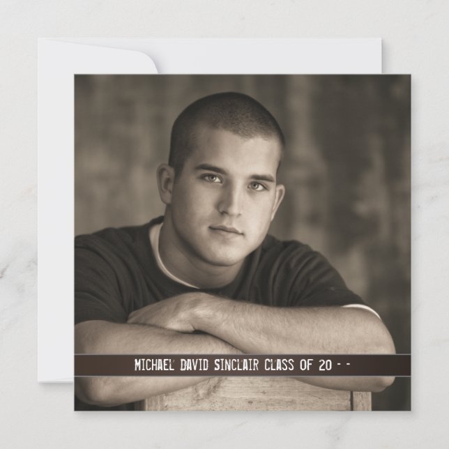 Invitación de graduación de fotografía de niños de (Anverso)