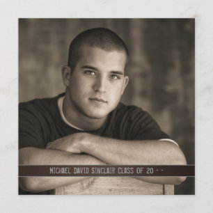 Invitación de graduación de fotografía de niños de