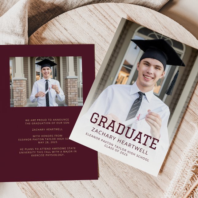 Invitación de graduación de fotografía de oro espo (Subido por el creador)