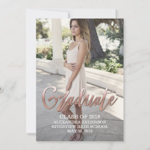 Invitación de graduación de fotografía de Relieve 