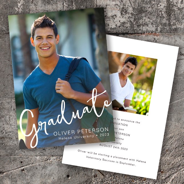 Invitación de graduación de fotografía de superpos (Subido por el creador)