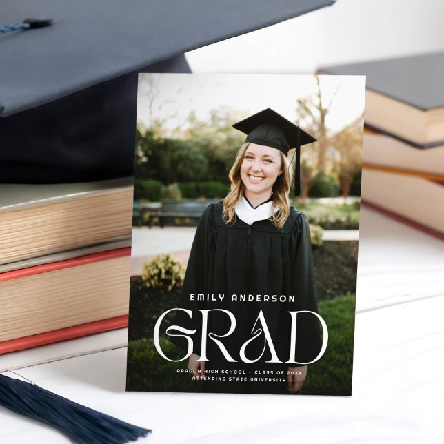 Invitación de graduación de fotografía de tipo de  (Subido por el creador)