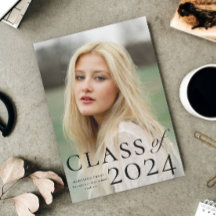 Invitación de graduación de fotografía de tipo ele