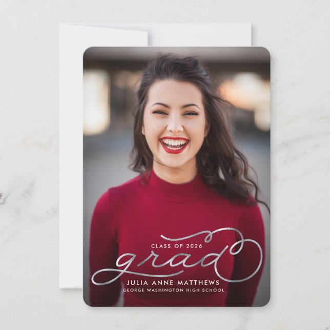 Invitación de Graduación de Fotografía del Brillo  (Anverso)