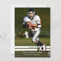 Invitación de graduación de fotografía deportiva e