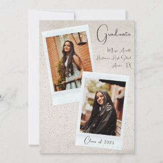 Invitación de graduación de fotografía estética ne