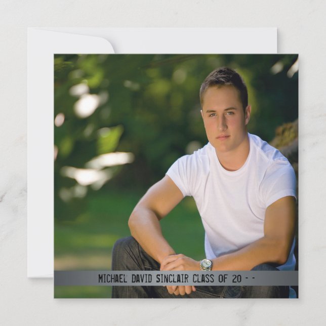 Invitación de Graduación de Fotografía para Niños  (Anverso)