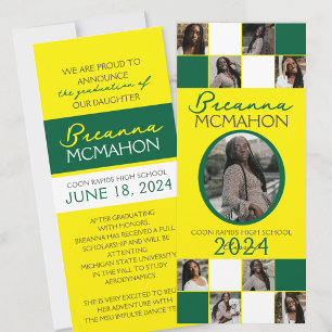 Invitación de Graduación de Fotografía Verde y Ama