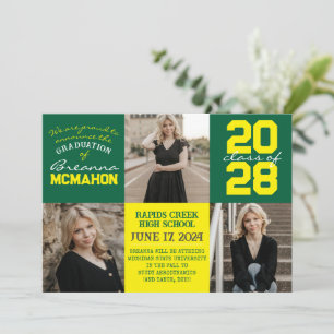Invitación de Graduación de Fotografía Verde y Ama