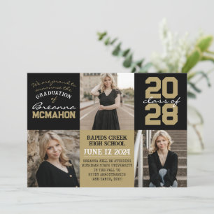Invitación de Graduación de Fotografías Black & Br
