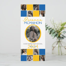 Invitación de Graduación de Fotografías Blue and G