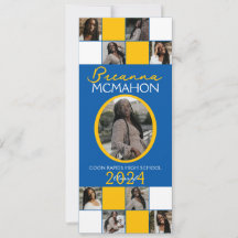 Invitación de Graduación de Fotografías Blue and G