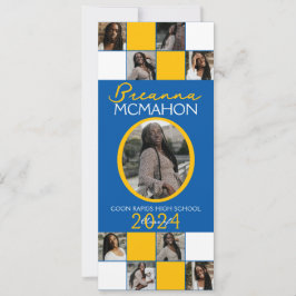 Invitación de Graduación de Fotografías Blue and G