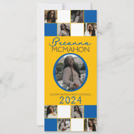 Invitación de Graduación de Fotografías Blue and G