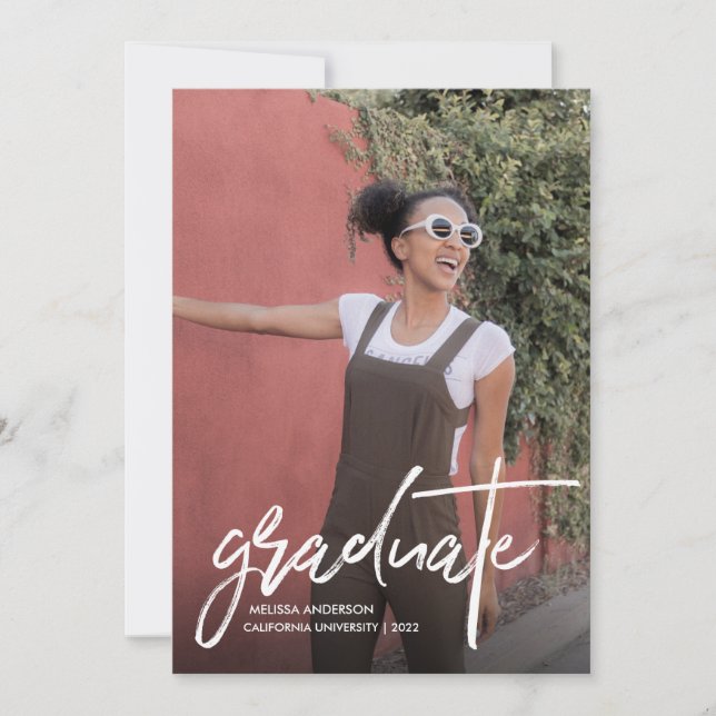Invitación de Graduación de Fotografías de Guión 2 (Anverso)
