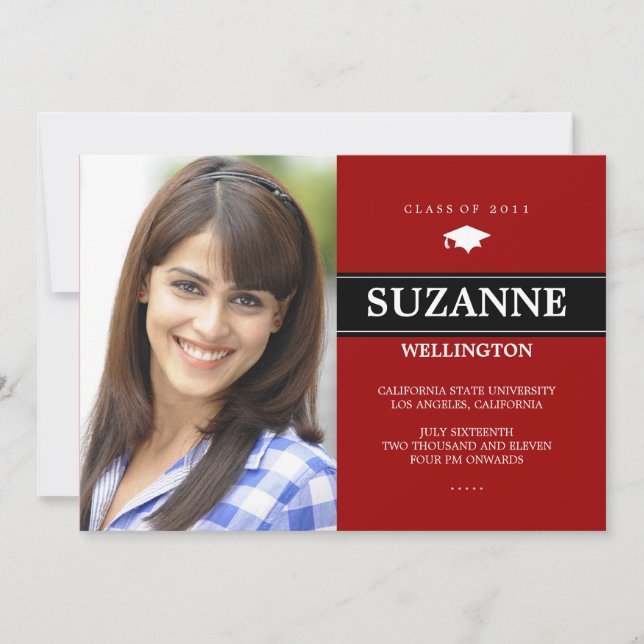 Invitación de Graduación de Fotografías de la Barr (Anverso)