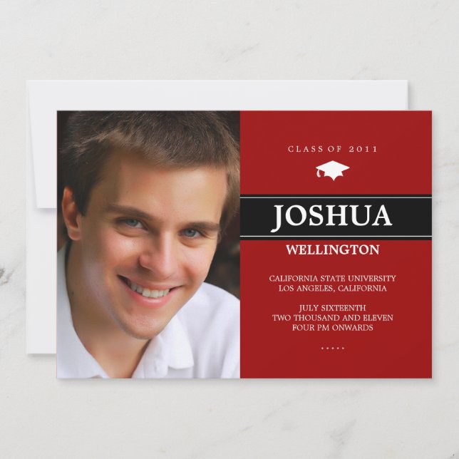 Invitación de Graduación de Fotografías de la Barr (Anverso)