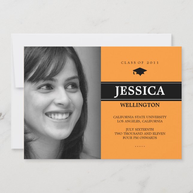 Invitación de Graduación de Fotografías de la Barr (Anverso)