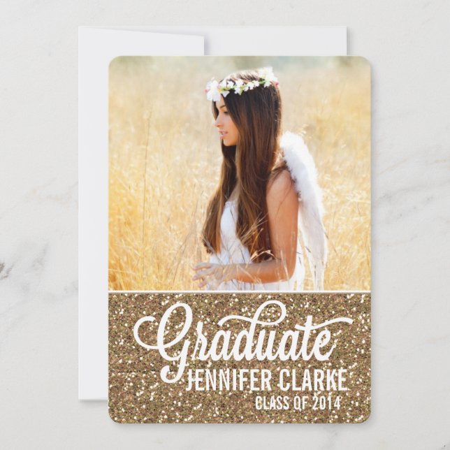 INVITACIÓN DE GRADUACIÓN DE FOTOGRAFÍAS DE SCRIPT  (Anverso)