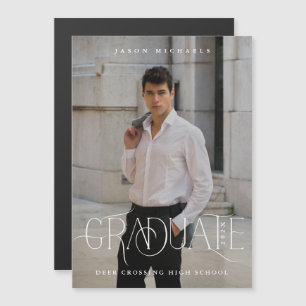 Invitación de graduación de fotografías de tipo el