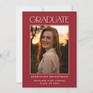 INVITACIÓN DE GRADUACIÓN DE FOTOGRAFÍAS DE TIPOGRA