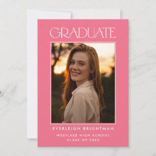 INVITACIÓN DE GRADUACIÓN DE FOTOGRAFÍAS DE TIPOGRA