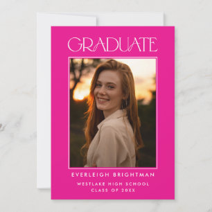 INVITACIÓN DE GRADUACIÓN DE FOTOGRAFÍAS DE TIPOGRA