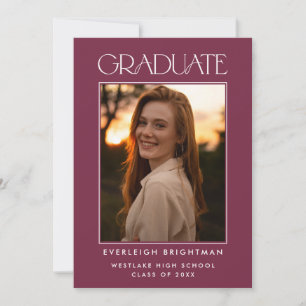 INVITACIÓN DE GRADUACIÓN DE FOTOGRAFÍAS DE TIPOGRA