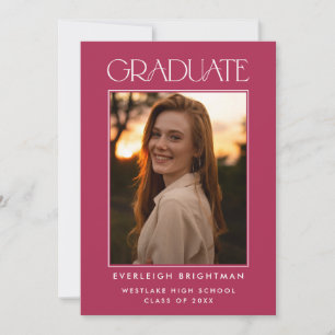 INVITACIÓN DE GRADUACIÓN DE FOTOGRAFÍAS DE TIPOGRA