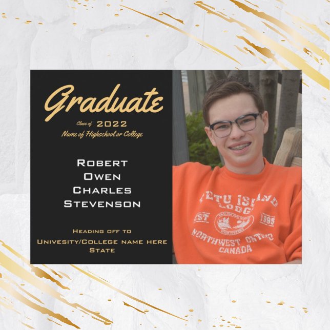 Invitación de graduación de fotografías en blanco  (Subido por el creador)