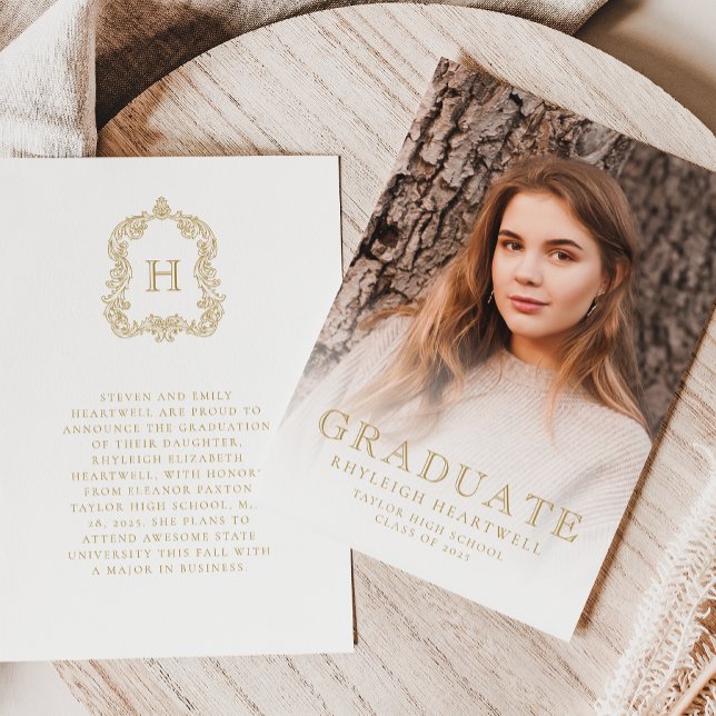 Invitación de graduación de fotografías en blanco  (Subido por el creador)