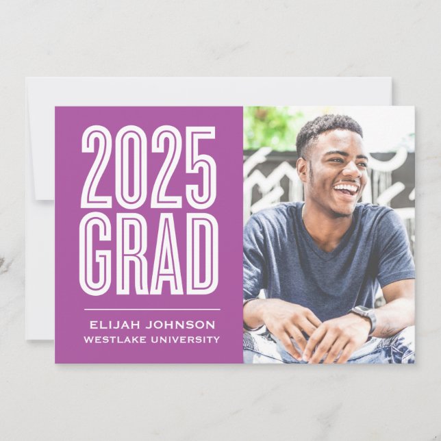 INVITACIÓN DE GRADUACIÓN DE FOTOGRAFÍAS GRADUALES  (Anverso)