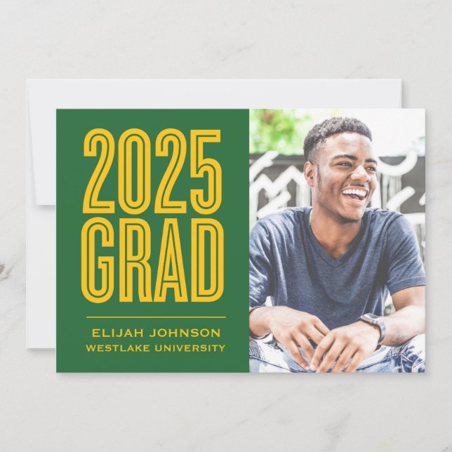 INVITACIÓN DE GRADUACIÓN DE FOTOGRAFÍAS GRADUALES  (Anverso)